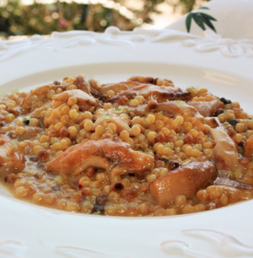 LE RICETTE VEGMED: Fregola ai funghi porcini