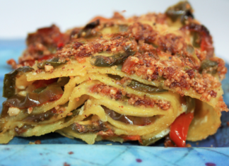 LE RICETTE VEGMED: Lasagna ai peperoni e nocciole