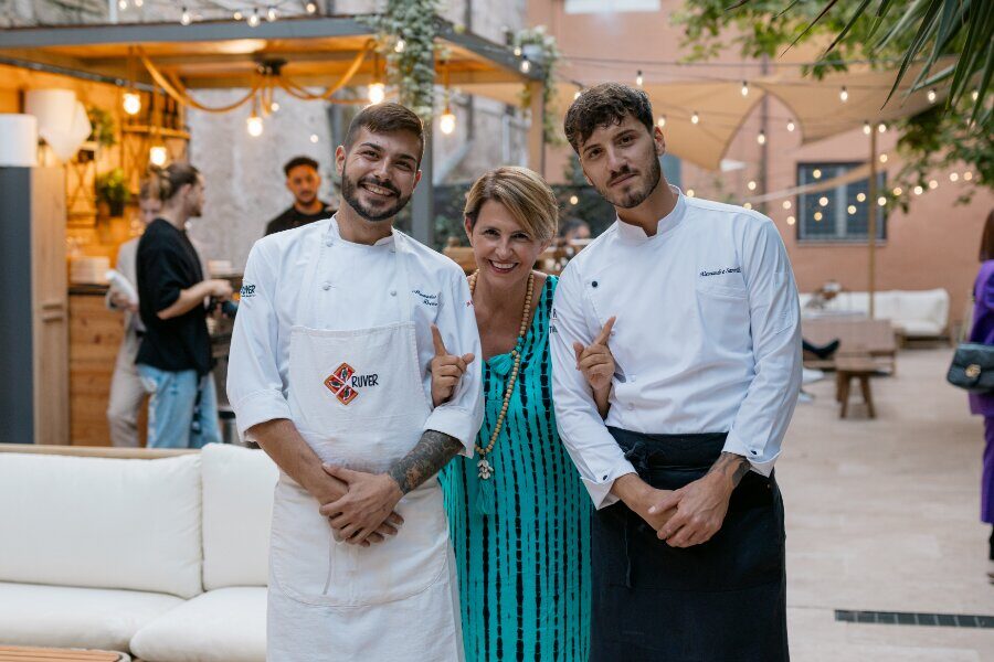 Nerina con i due Alessandro